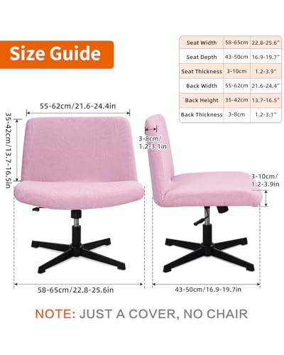 Stretchable Criss Cross Chair Cover - Leaves Jacquard, Pink