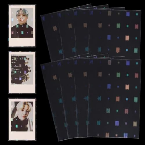 100Pcs Holographic Photocard Sleeves - 58mm x 89mm Clear Protectors