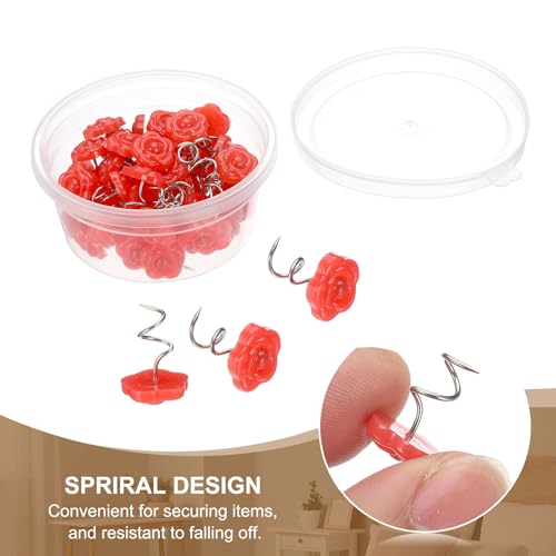 50 Pcs Upholstery Twist Pins for Furniture & Slipcovers - Red Rose
