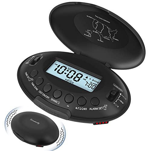 Vibrating Bed Shaker Alarm Clock for Heavy Sleepers, Rechargeable Under Pillow