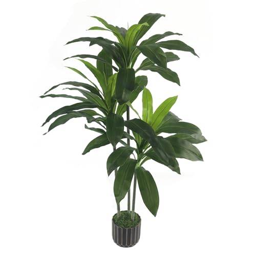 4ft Artificial Dracaena Tree - Lifelike Faux Indoor Plant for Home Decor