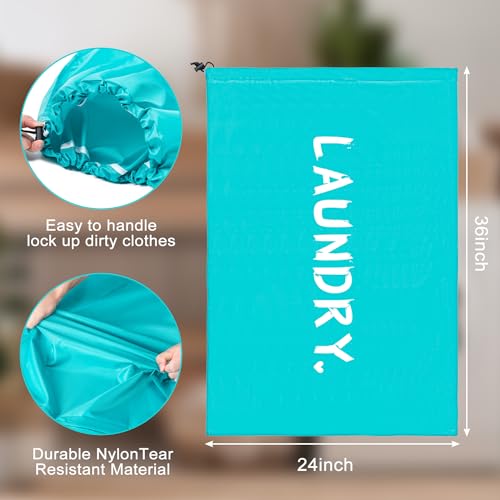 2 Pack Extra Large Laundry Bag, 24" x 36" Heavy Duty Drawstring Travel Sack
