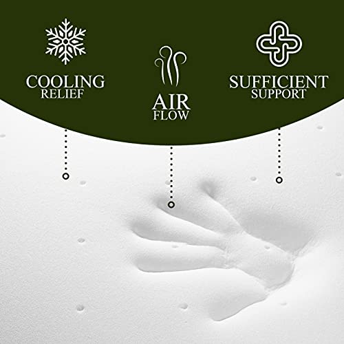 Organic Cotton Toddler Mattress Topper - 2-Inch Memory Foam, Waterproof & Washable Cover