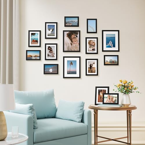 15-Piece Multi-Size Black Gallery Wall Picture Frame Set for Home Decor