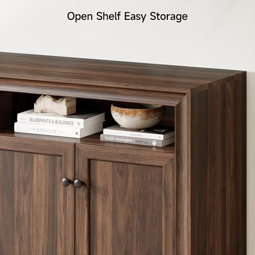 60-Inch Sideboard Buffet Cabinet with 4 Doors and Adjustable Shelving