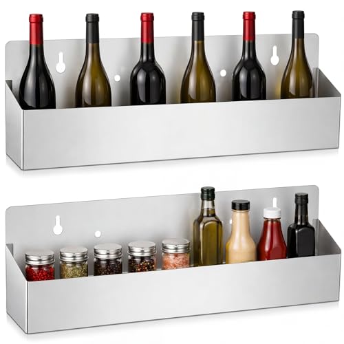 22-Inch Stainless Steel Speed Rail Liquor Bottle Holder, Wall Mounted Rack