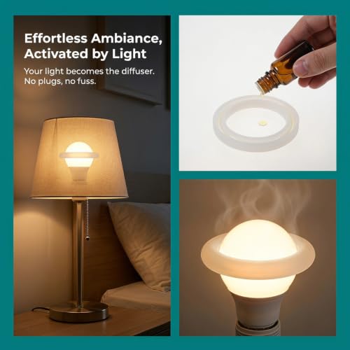 2pcs Silicone Light Bulb Aroma Diffuser Ring for Lamp Socket Setup