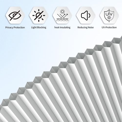 Arch Half Circle Blackout Cellular Shades - 36" W X 18" H