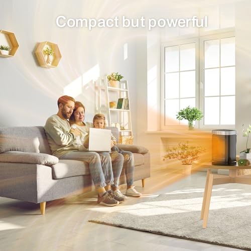 Portable Electric Space Heater 1500W with Remote and Thermostat