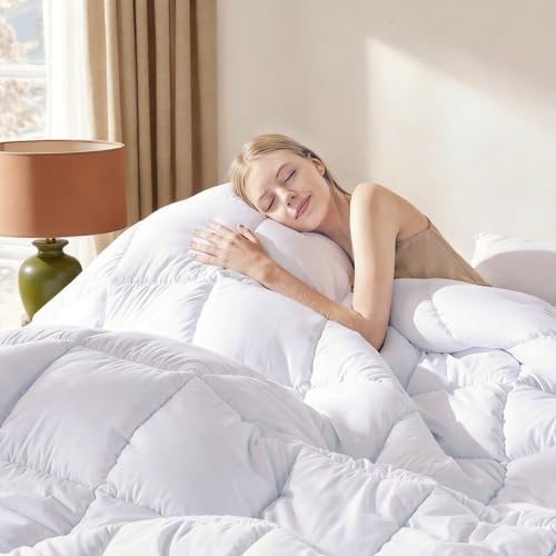 DOWNCOOL Queen Duvet Insert - Lightweight All-Season Down Alternative Comforter