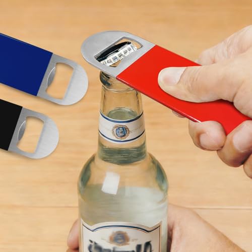 KTOJOY 3-Pack 7-Inch Stainless Steel Bottle Openers with Color Options - Bar & Kitchen Tool