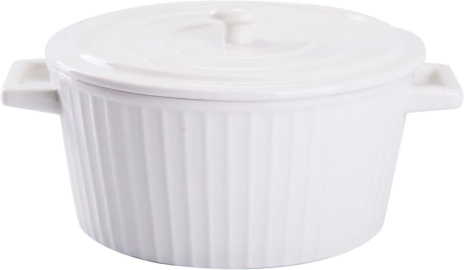 WHJY Ceramic Casserole Dish - Colorful 1 Quart Bakeware with Lid for Oven Use
