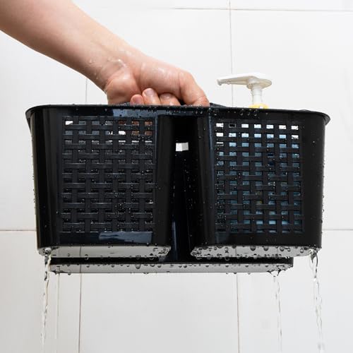 Tiawudi Portable Shower Caddy with Handle & Drainage Holes, Plastic Storage Basket