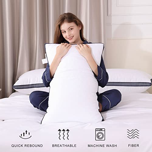 Meoflaw Luxury Hotel Queen Pillows (Set of 2) - Soft Microfiber Bed Pillows