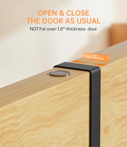 Over The Door Broom Holder and Mop Rack - 304 Stainless Steel Black