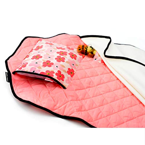 Urban Infant Tot Cot Toddler Preschool Nap Mat with Blanket - Poppies
