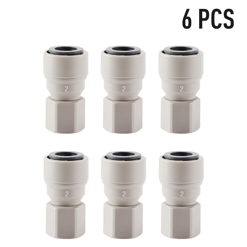 Semfeil Brew Homebrew 6Pcs Ball Lock Quick Disconnect Beer Corny Keg Gas Liquid Dispenser Push-in Fitting Quick Joint Connector for 5/16 8MM Beer Tube Hose