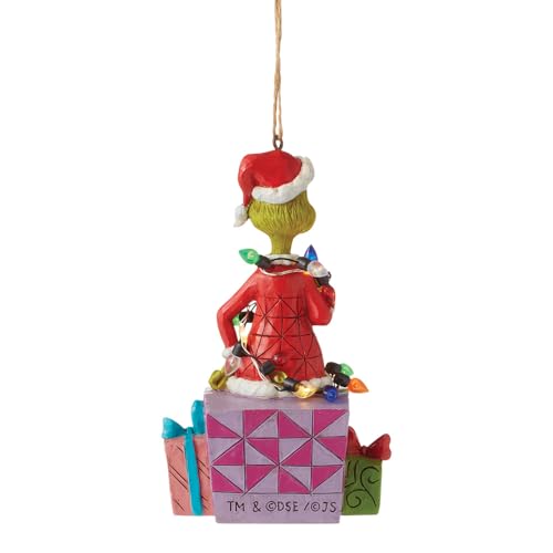 Enesco Dr. Seuss Grinch Jim Shore Lit Ornament - Hanging Christmas Figurine