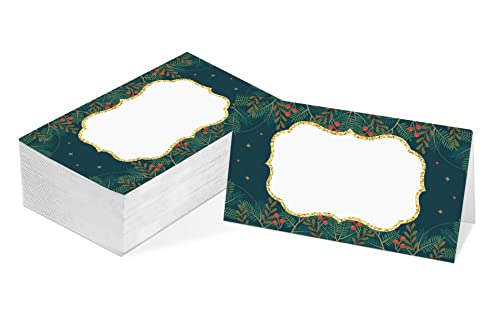 Christmas Tent Style Place Cards Pack of 25 - Holiday Table Decorations