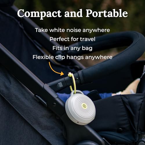 Portable White Noise Machine for Baby with Night Light & Stroller Clip