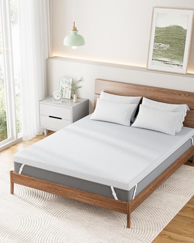 PERLECARE 3-Inch Twin XL Cooling Memory Foam Mattress Topper with Bamboo Cover