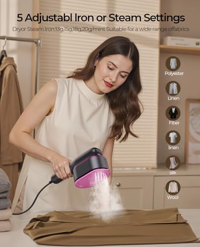 YOZLNFO Handheld Travel Clothes Steamer, 1200W 5-Mode Portable Iron