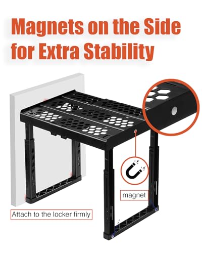 Adjustable Locker Organizer Shelf - Stackable Storage for School and Gym