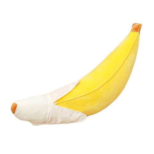 HOSTK Banana Plush Pillow, Peeled Banana Stuffed, Soft Food Plushie Banana Hugging Pillow, Gift for Birthday, Valentine, Christmas (19.6 inches)