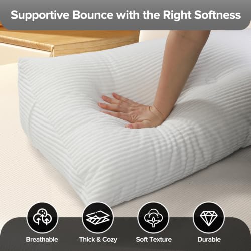 Queen Wedge Headboard Pillow - Triangular Bed Backrest with Pockets