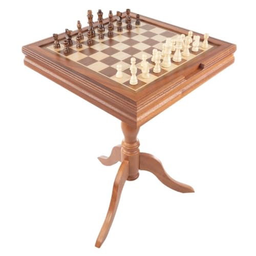 2-in-1 Reversible Chess and Backgammon Game Table with Storage