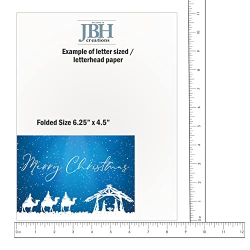 Snowing Nativity Christmas Card Pack of 24 Religious Holiday Greeting Cards