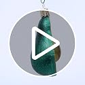 Handcrafted Glass Avocado Christmas Ornament - Sparkling Holiday Decor