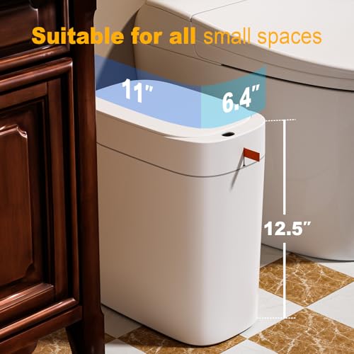 Smart Automatic Trash Can 3.5 Gallon Slim Motion Sensor Garbage Bin