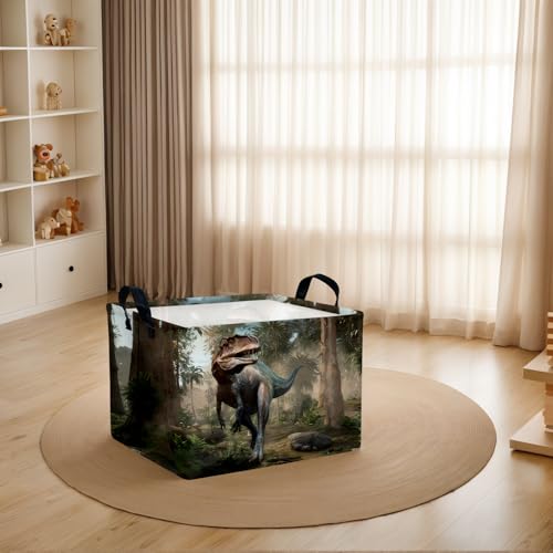 3D Dinosaur Foldable Storage Basket - Nursery Toy Box & Laundry Hamper