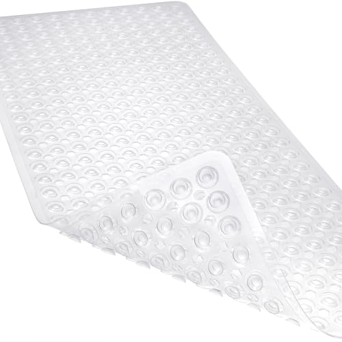 Non-Slip Bathtub Mat, 35 x 16.3 Inch Extra Large Shower Mat with Suction Cups