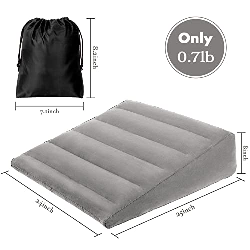 Inflatable Wedge Pillow for Travel & Sleep, Portable Design