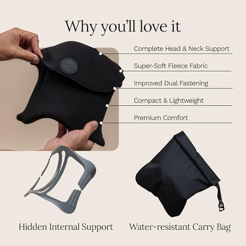 Travel Neck Pillow 2.0 - Soft & Supportive for Airplane Travel