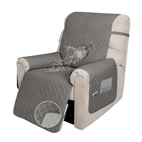 Waterproof Recliner Cover - Gray Reversible Furniture Protector