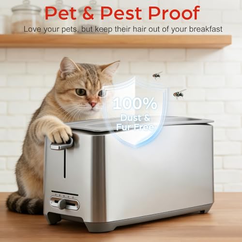 Universal Silicone Toaster Cover - Heat-Resistant Dust Protector for Toasters