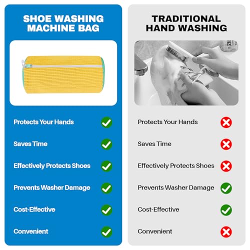 Reusable Shoe Washing Machine Bag - 2pc Protective Laundry Cleaning Kit