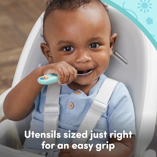 Toddler Tableware Set with Plate Bowl Fork and Spoon BPA-Free
