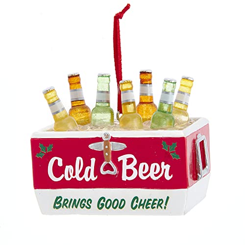 Beer Cooler Ornament with Bottles - Christmas Resin Holiday Decor