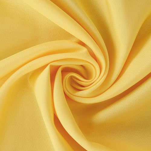 Yellow Cloth Napkins 17x17 Inch Set of 4, Washable Reusable Polyester