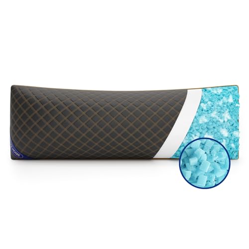 Adjustable Memory Foam Body Pillow - Soft Support for Side Sleepers (20x54 Inch, Grey)