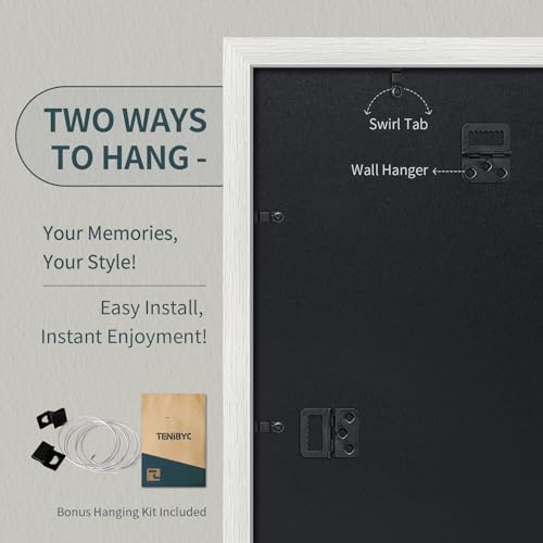 TENIBYC 20x28 White Wood Wall Picture Frame 3 Pack – Hang Posters & Photos