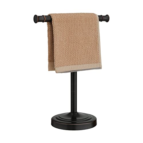 Oil Rubbed Bronze Hand Towel Holder Stand, 13-Inch Countertop Towel Rack