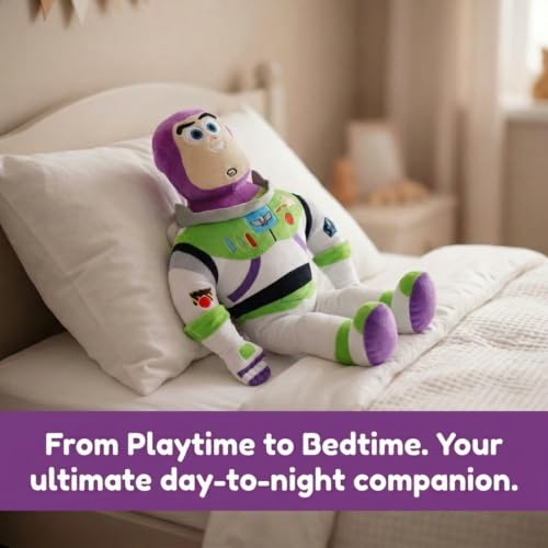 Jay Franco Kids Toy Story Buzz Lightyear Plush Pillow Buddy - 22 Inch Ultra-Soft Stuffed Toy & Cozy Pillow, Multi-Variation
