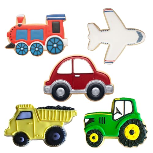 Ann Clark 5-Piece Transportation Cookie Cutter Set – Made in USA