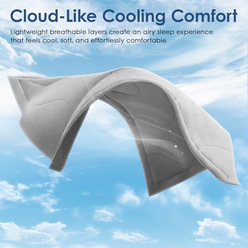 Cooling Comforter Queen Size - Double-Sided Blanket for Hot Sleepers - Lightweight Breathable 80"x90"