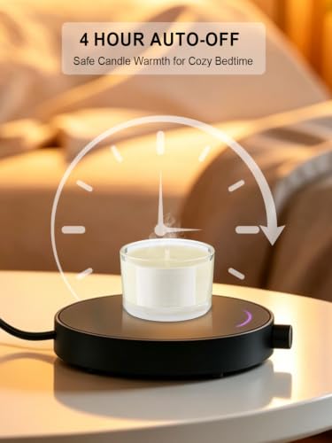 WanFluvior Coffee Mug Warmer with 3 Temp Settings - Desk & Candle Heating, Variation 1